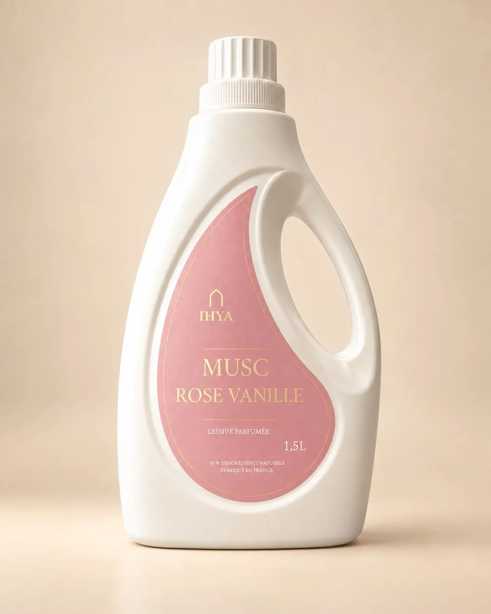 Lessive parfumée IHYA Musc Rose & Vanille, bidon de 1,5 L